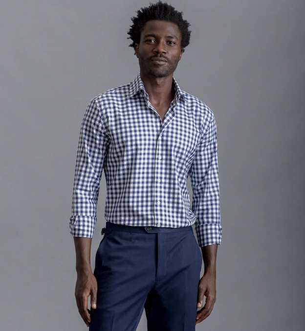 Greenwich Navy Blue Gingham by Proper Cloth