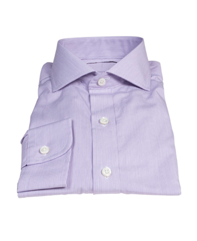 Canclini Purple Fine Stripe Custom Made Shirt 