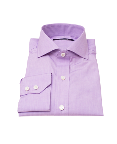 Canclini Lavender End on End Fitted Dress Shirt 