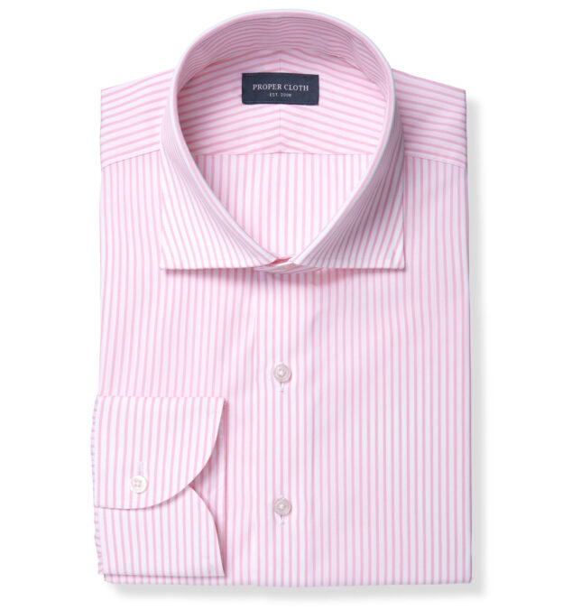 Stanton 120s Pink Stripe Custom Dress Shirt Shirt by Proper Cloth