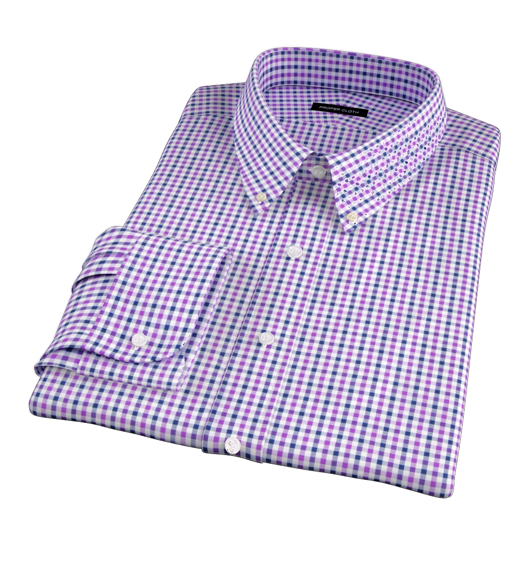 strapless open back dress The Original Dress Collar Polo™ Lavender Gingham – Collars & Co main image 1