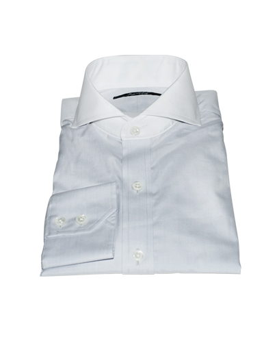 Light Gray End-on-End Custom Dress Shirt 