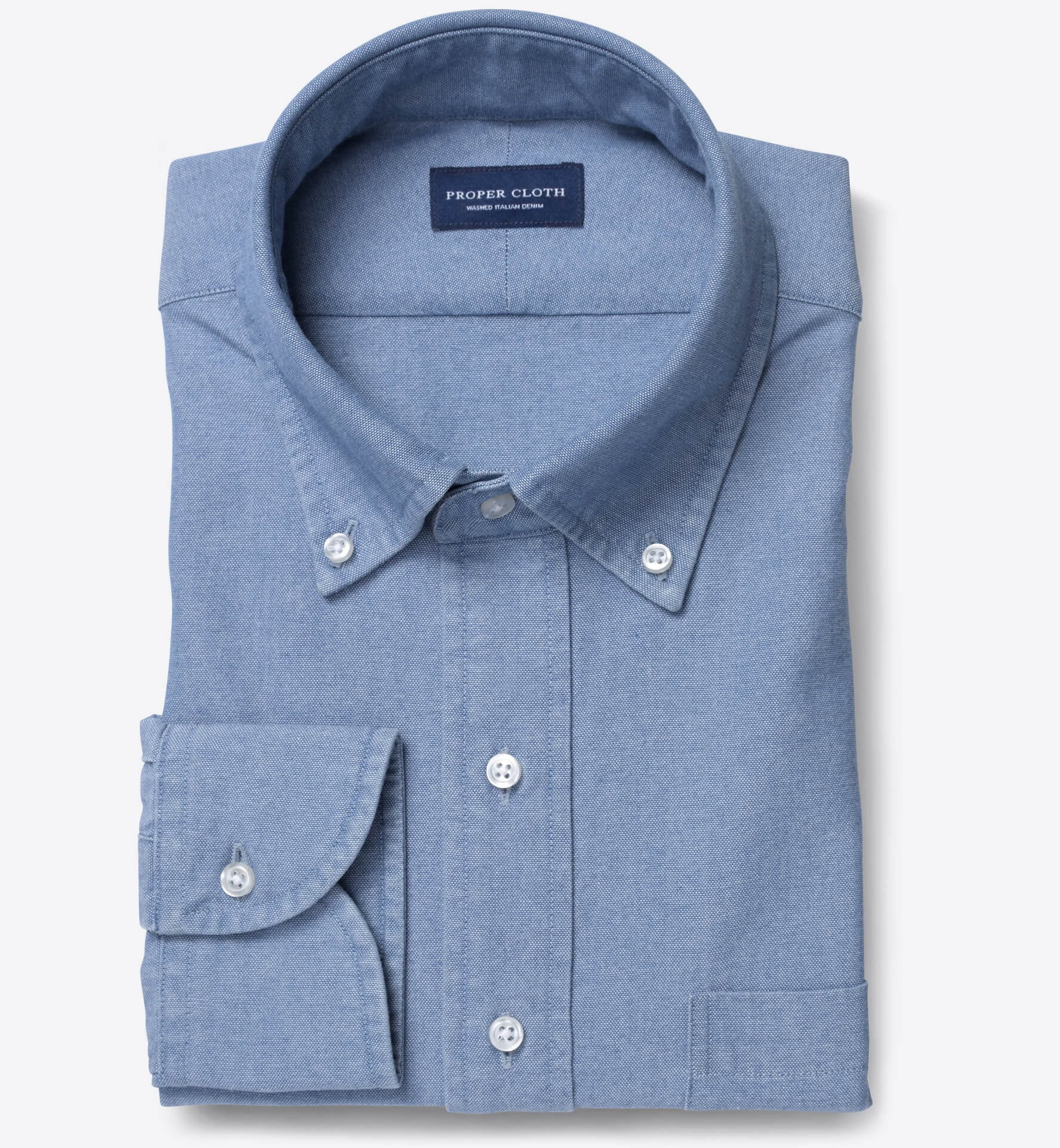 Albiate Washed Dark Indigo Oxford Shirt