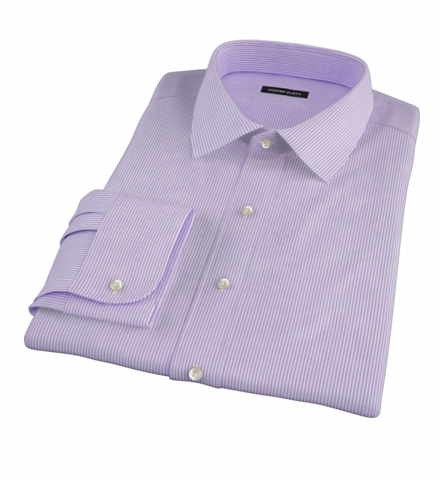 Carmine Lavender Pencil Stipe Tailor Made Shirt Shirt by Proper Cloth