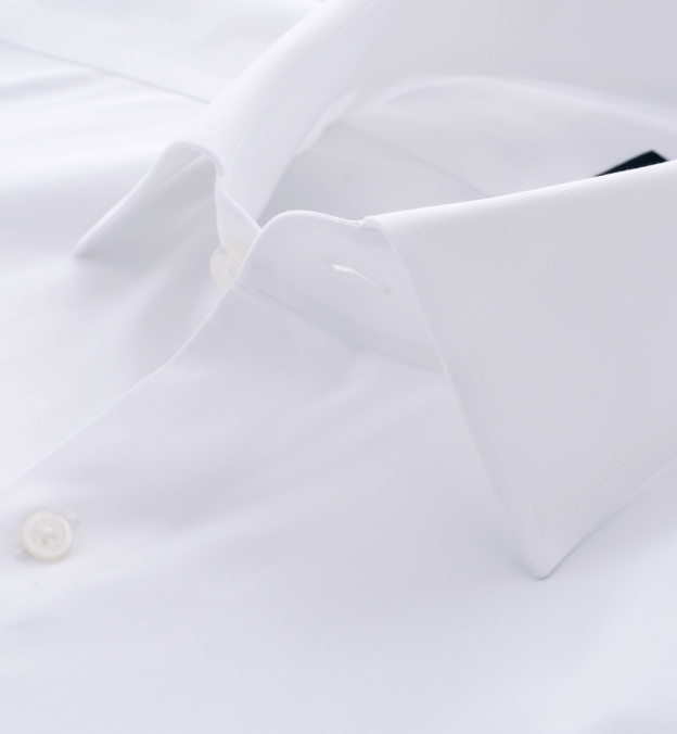 Hudson White Wrinkle-Resistant Twill Tailor Made Shirt by Proper Cloth