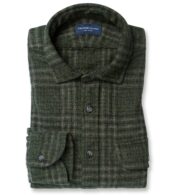 Shop Japanese Green and Grey Low Twist Plaid