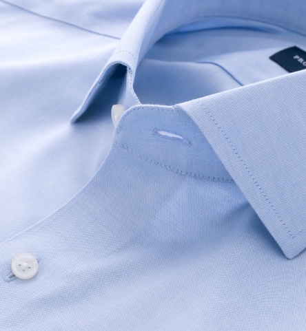 Non-Iron Supima Blue Pinpoint Men's Dress Shirt by Proper Cloth