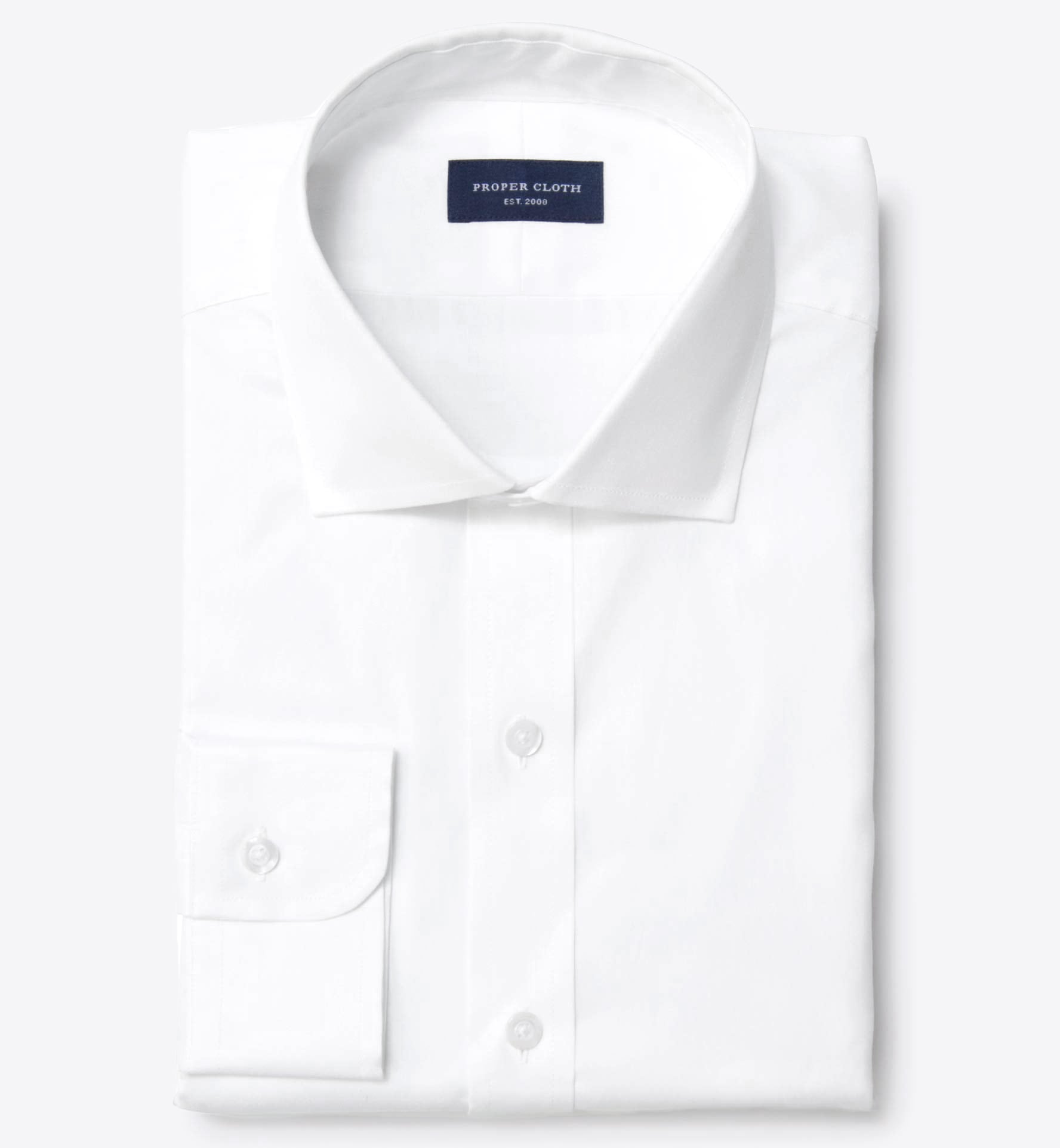 Easy-Care White Pinpoint Dress Shirt
