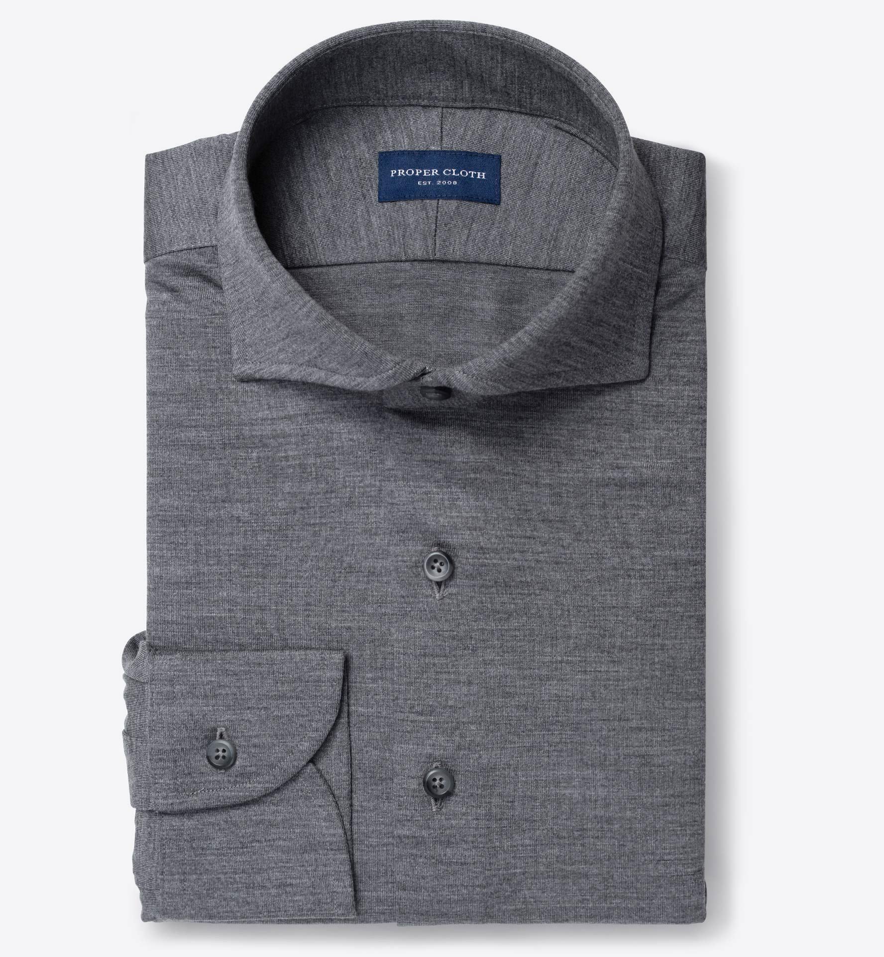 Transit mélange-effect wool shirt - Grey