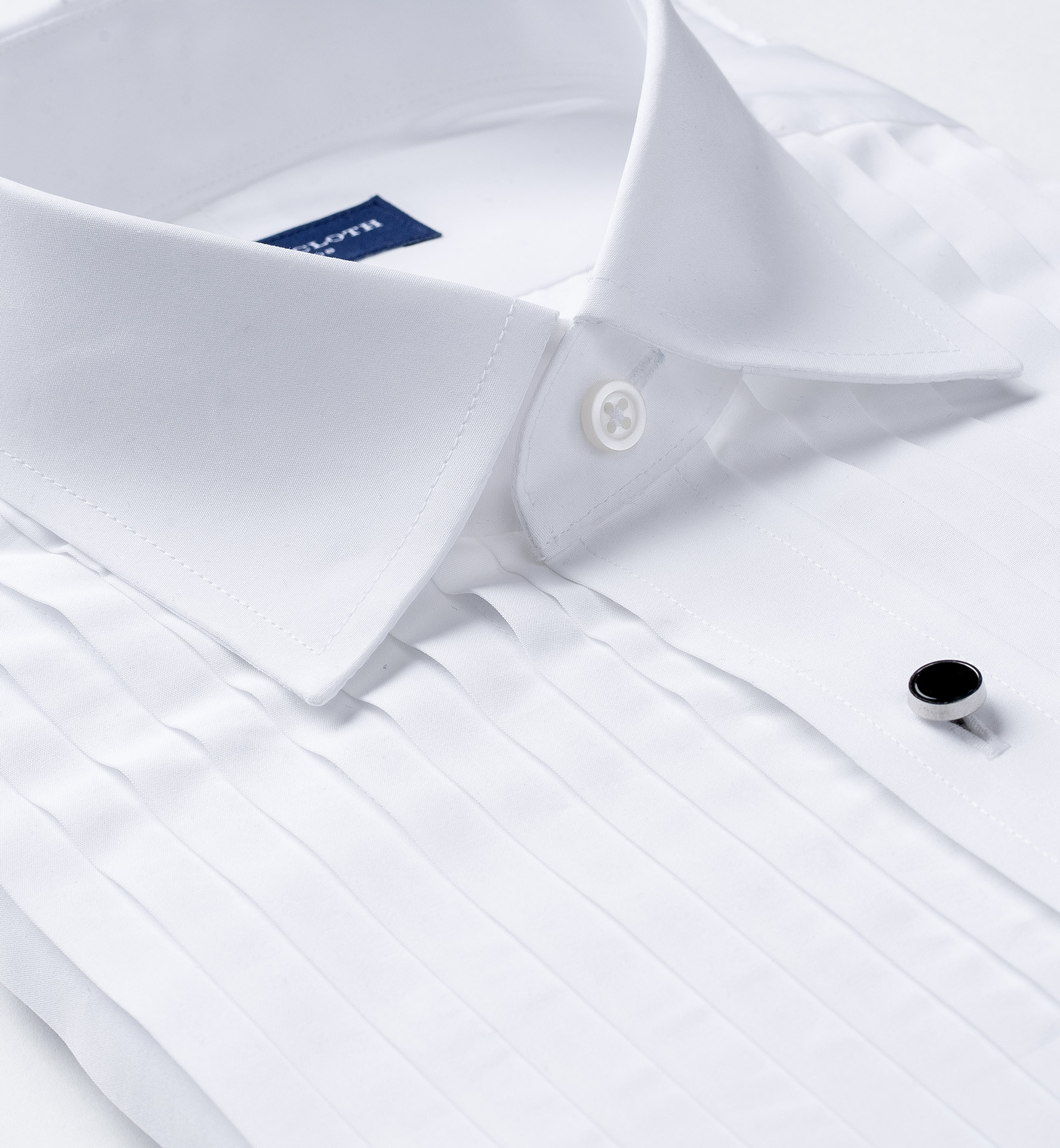 Miles 120s White Broadcloth Dress Shirt by Proper Cloth