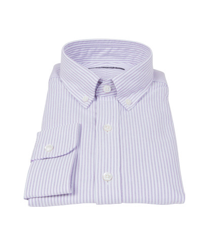 Purple Thin Stripe Heavy Oxford Cloth Dress Shirt 