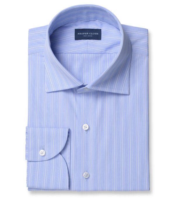 Canclini Light Blue End on End Stripe by Proper Cloth