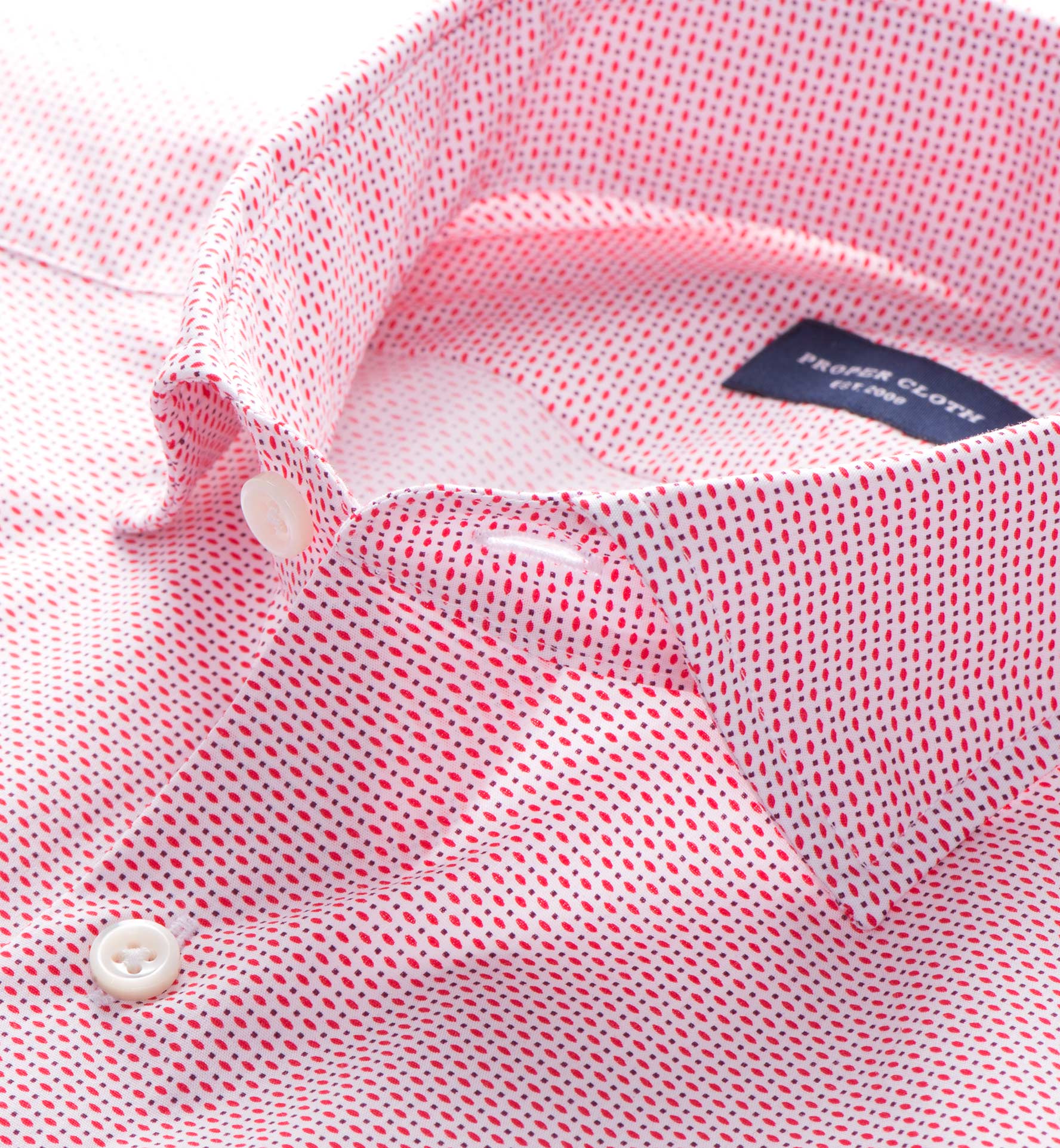 Canclini Red and Navy Print Custom Dress Shirt by Proper Cloth