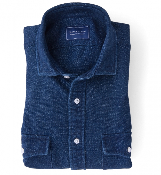 indigo overshirt