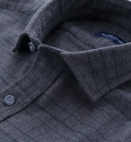 Canclini Charcoal Tonal Plaid Beacon Flannel Tailor Made Shirt by ...