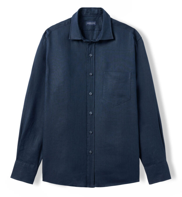 Baird McNutt Navy Irish Linen Shirt by Proper Cloth