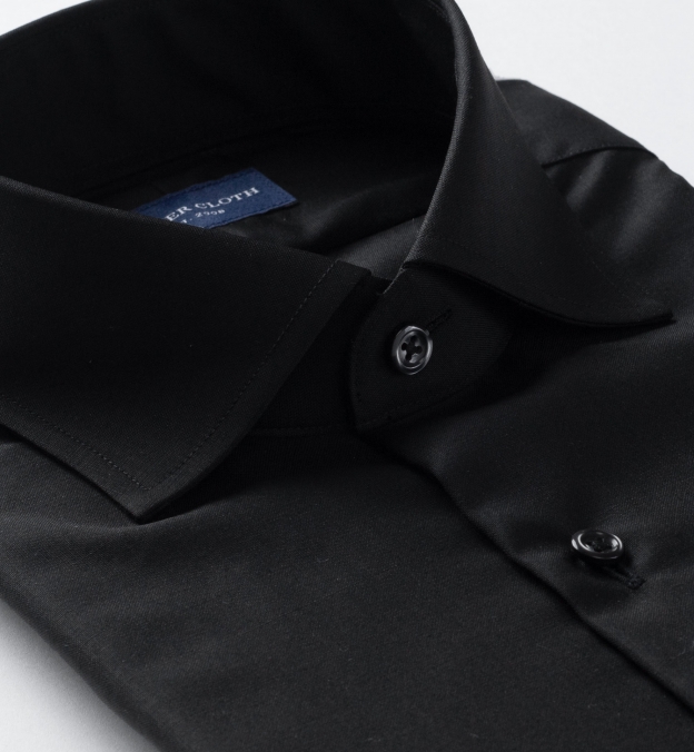 Reda Black Merino Wool Custom Made Shirt by Proper Cloth