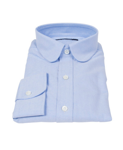 Light Blue Heavy Oxford Cloth Men's Dress Shirt 