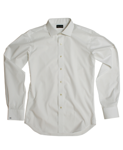 White 100s Broadcloth Custom Dress Shirt 