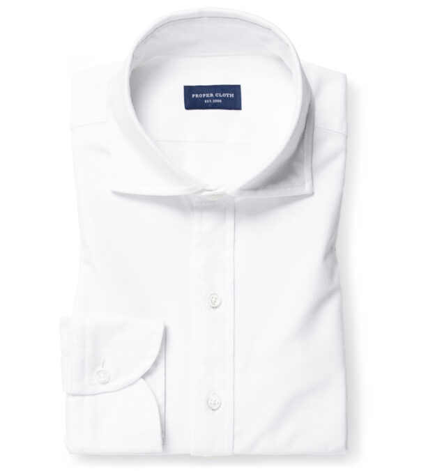 American Pima White Heavy Oxford Cloth by Proper Cloth