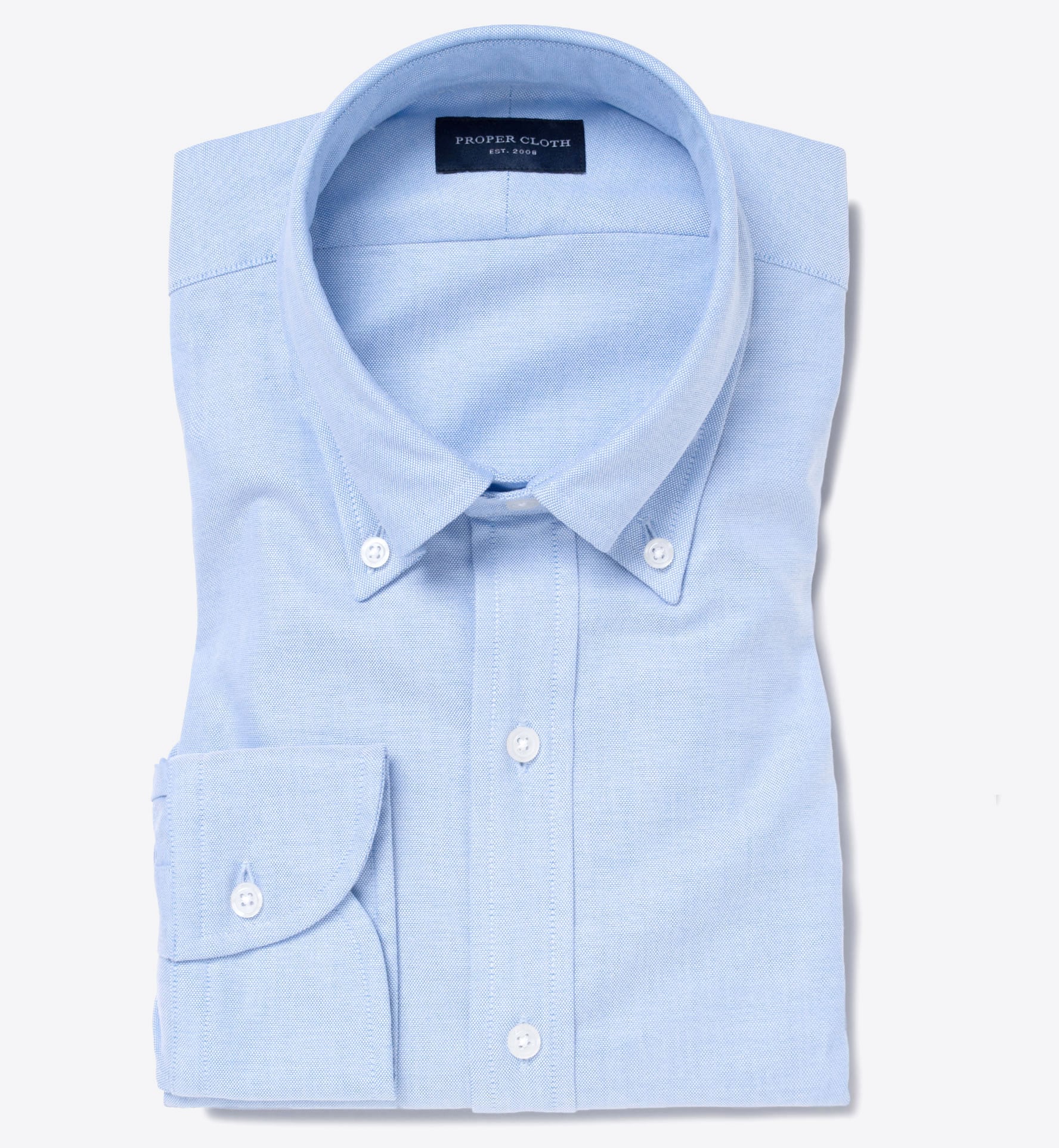 Thomas Mason Light Blue Oxford Button Down Men's Custom Shirt