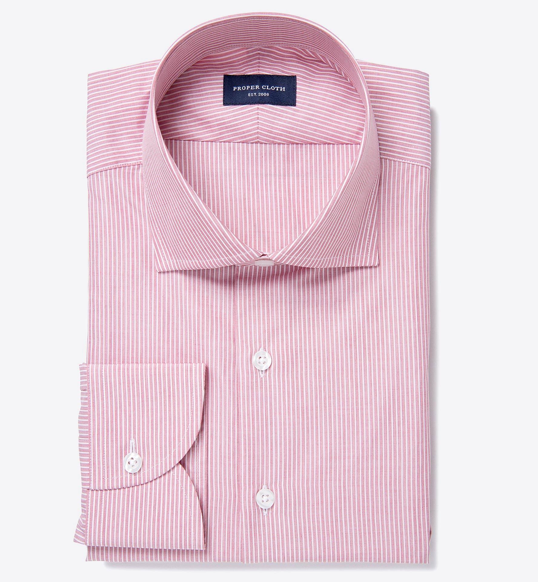 170s Red EndonEnd Stripe Dress Shirt by Proper Cloth