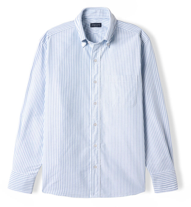 Blue University Stripe Oxford Cloth Shirts by Proper Cloth