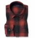 Japanese Black and Red Low Twist Large Ombre Plaid Shirt Thumbnail 1