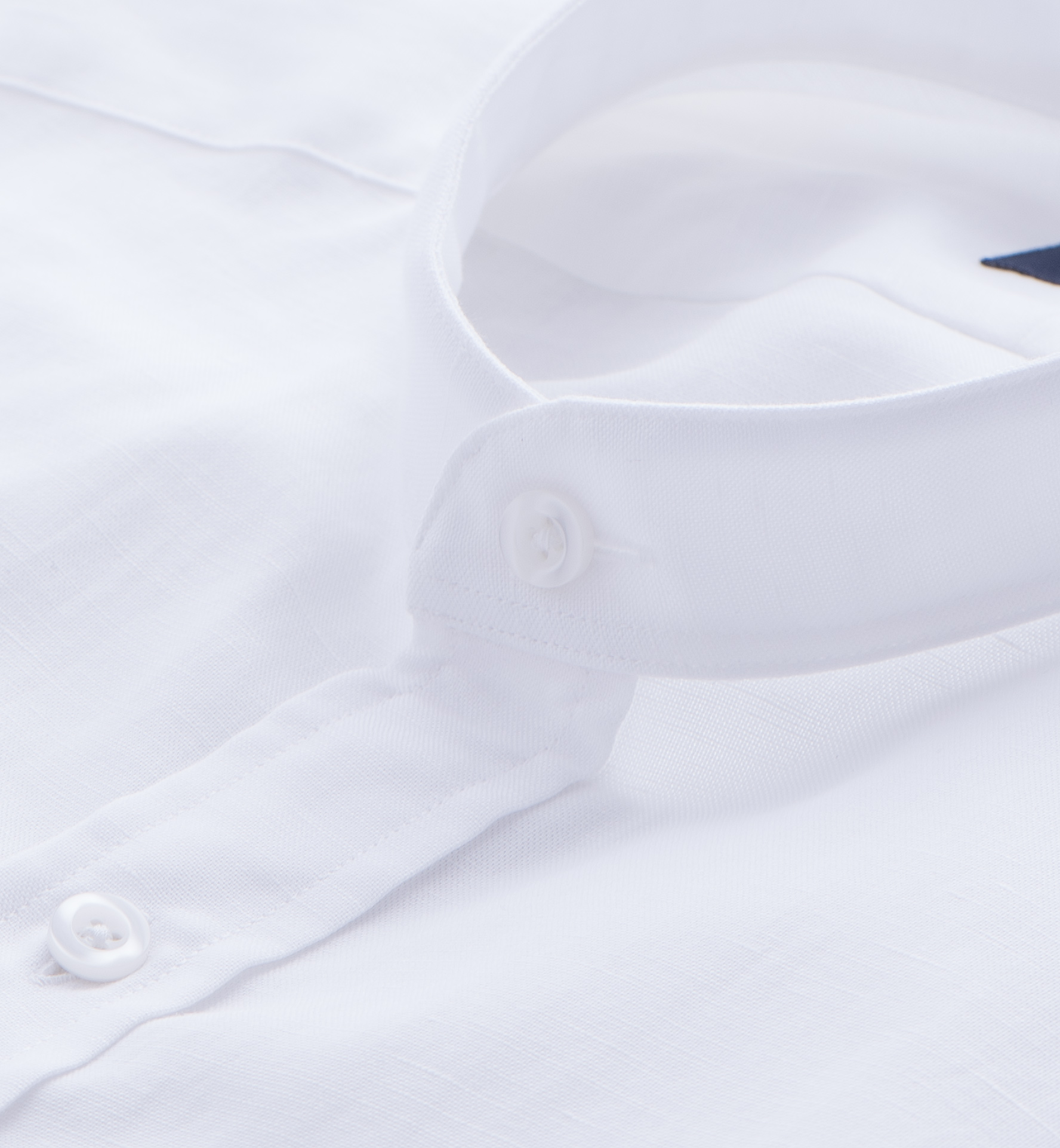 Portuguese White Cotton Linen Oxford Short Sleeve Shirtby Proper Cloth