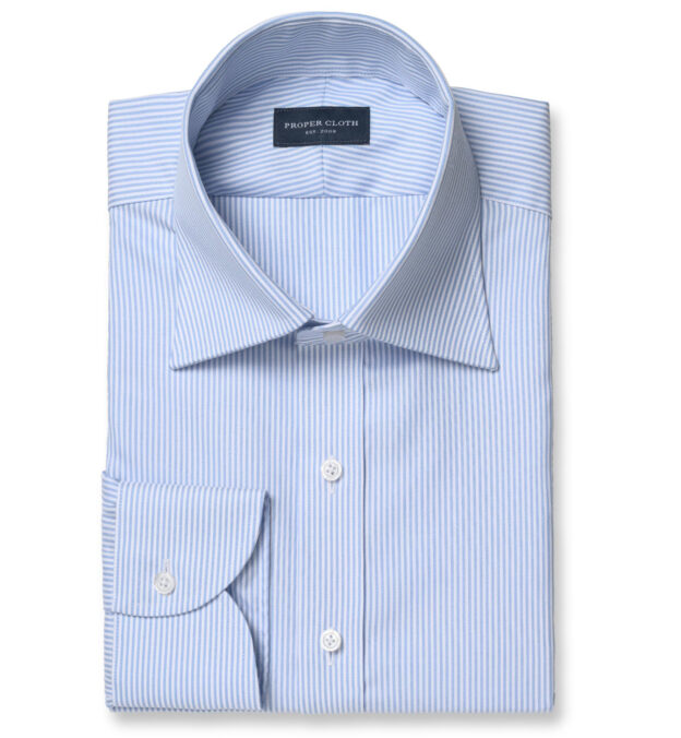 Proper Cloth Mayfair Wrinkle-Resistant Light Blue Stripe