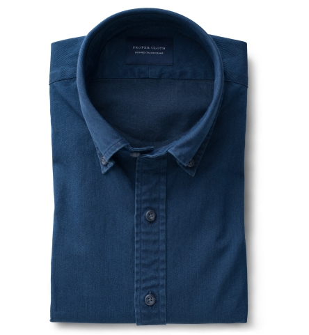 Washed Indigo & Denim Shirts | Custom Fit, Garment Washed - Proper Cloth