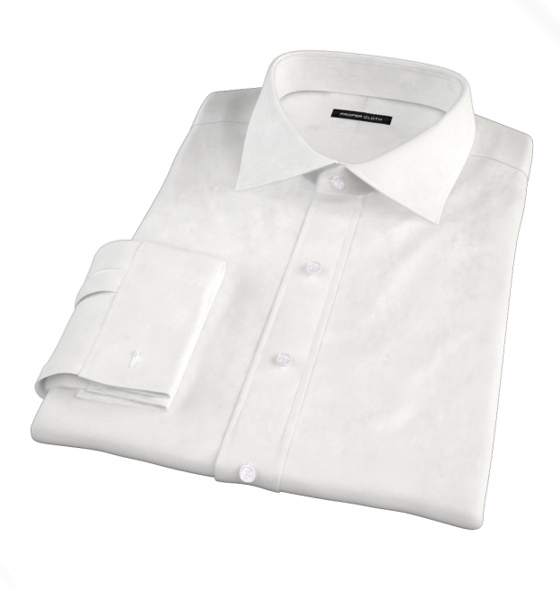 white broadcloth dress shirt