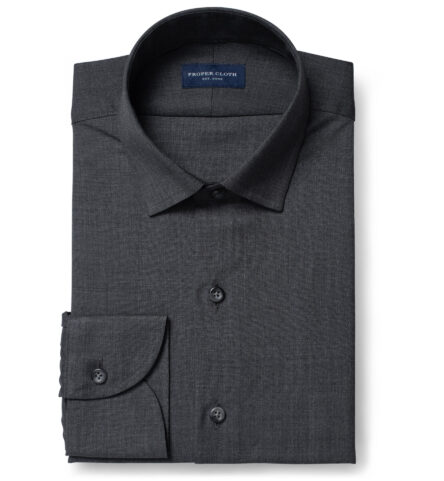 Reda Dark Grey Melange Merino Wool by Proper Cloth