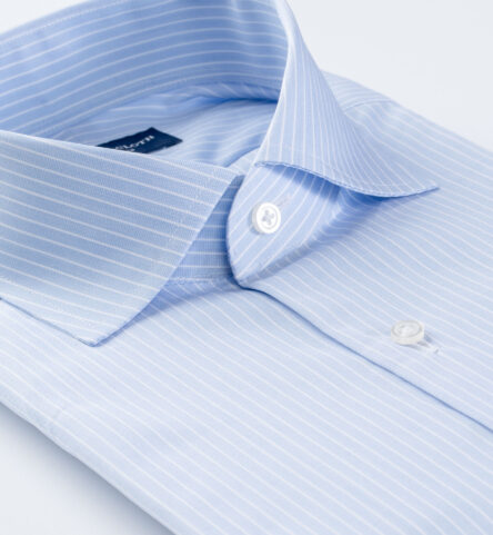 Thomas Mason Light Blue Vintage Stripe Dress Shirt by Proper Cloth