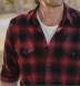 Canclini Scarlet and Black Ombre Plaid Beacon Flannel Shirt Thumbnail 3
