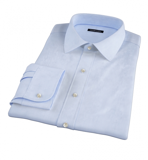 Light Blue 80s Royal Oxford Shirts by Proper Cloth