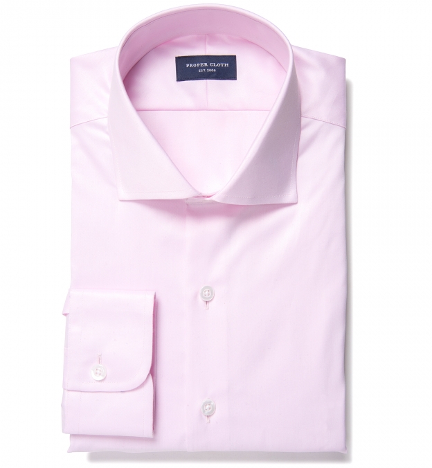 Hudson Wrinkle-Resistant Pink Twill Custom Made Shirt Shirt by Proper Cloth