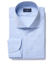Stanton 120s Light Blue Broadcloth Men's Dress Shirt by Proper Cloth