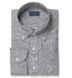 Di Sondrio Light Grey Melange Glen Plaid Linen Shirt Thumbnail 1