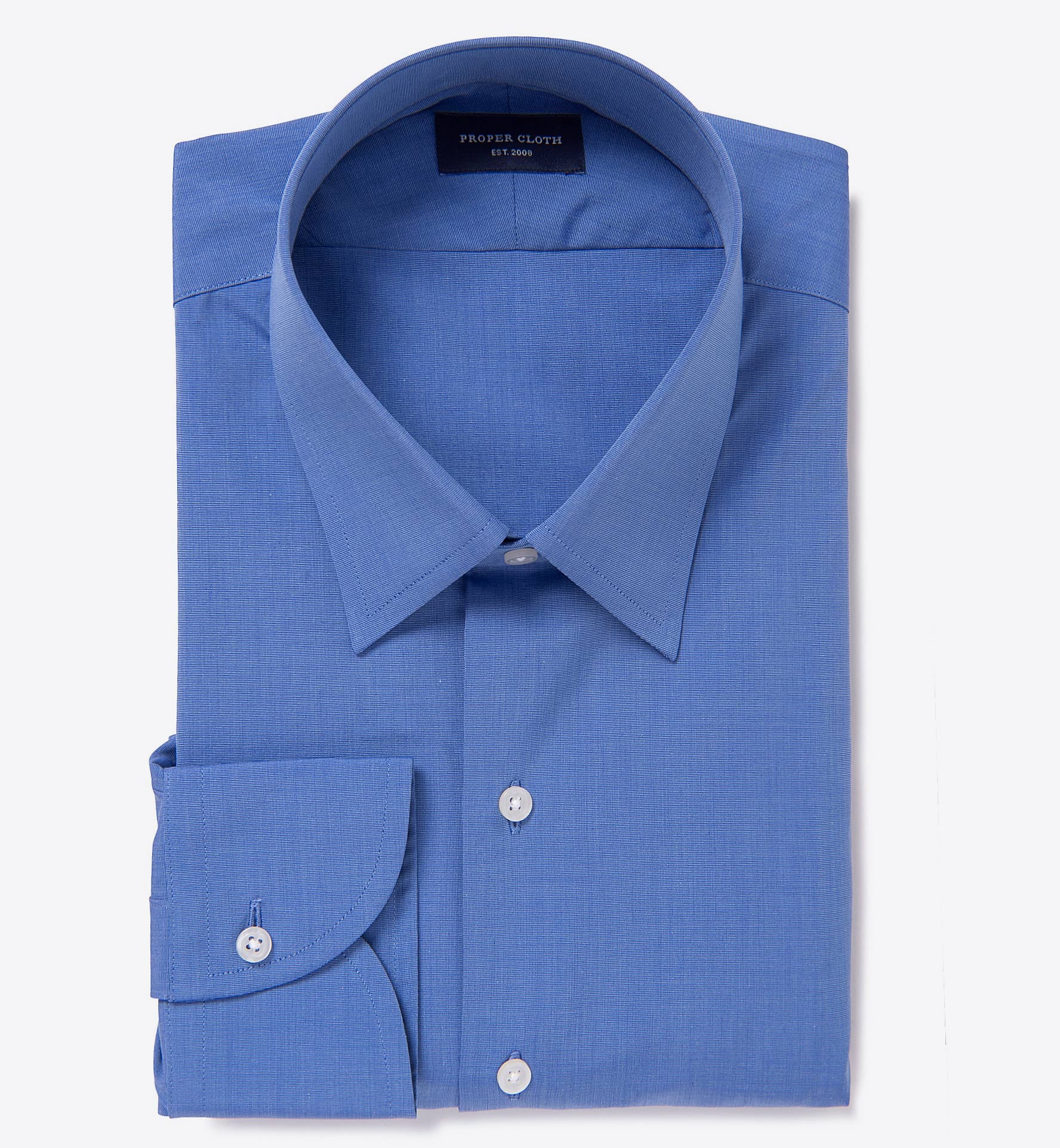 Alessandro 120s French Blue End-on-End Custom Made Shirt by Proper Cloth