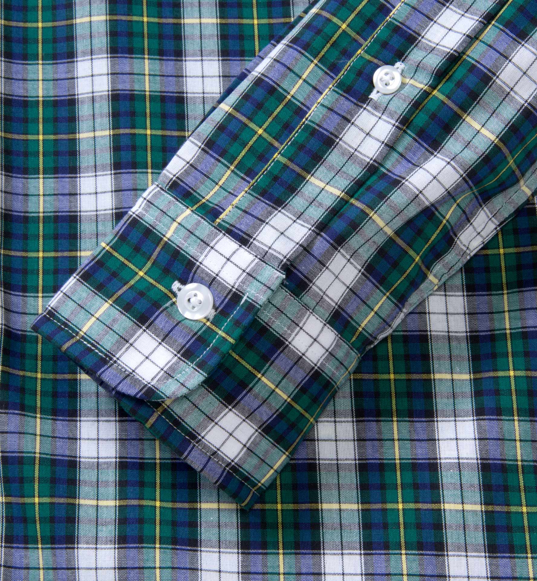 Green Blue Gordon Tartan Fitted Dress Shirt by Proper Cloth