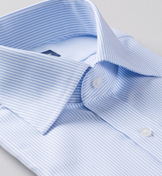 Mayfair Wrinkle-Resistant Light Blue Stripe Custom Made Shirt by Proper ...