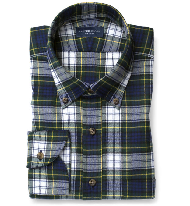 Thomas Mason Gordon Tartan Plaid Flannel Shirt by Proper Cloth
