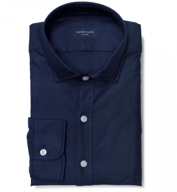Navy Oxford Cloth Custom Made Shirt Shirt by Proper Cloth