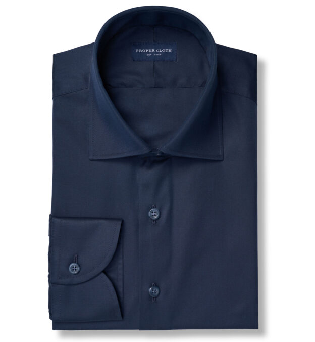 Parma Navy 120s Twill Shirt by Proper Cloth