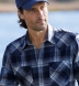 Canclini Navy and Grey Ombre Plaid Beacon Flannel Shirt Thumbnail 2