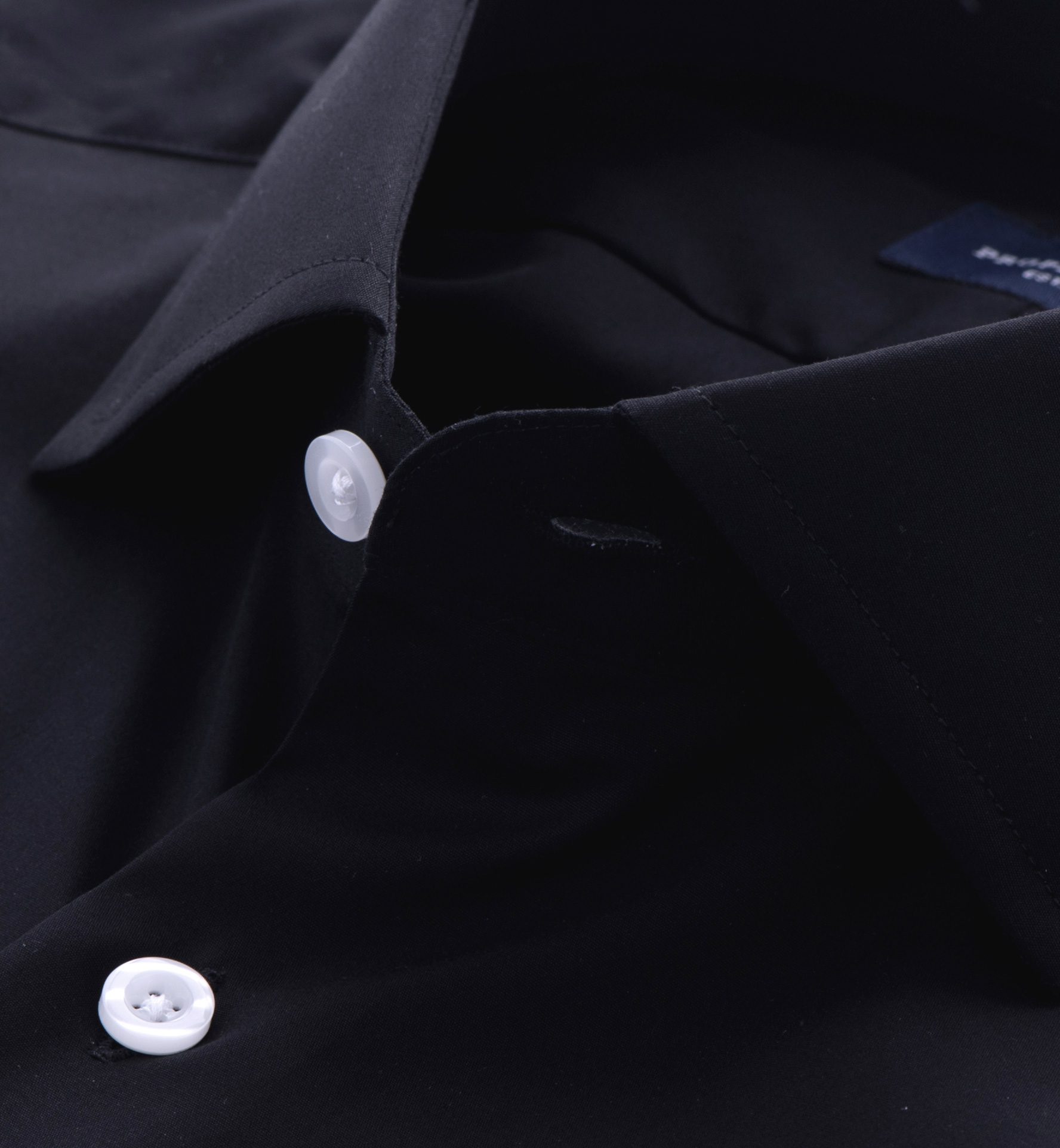 Miles 120s Black Broadcloth Custom Made Shirt by Proper Cloth