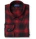 Canclini Scarlet and Black Ombre Plaid Beacon Flannel Shirt Thumbnail 1