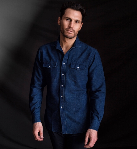 indigo overshirt