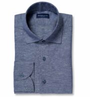 Suggested Item: Portuguese Faded Navy Cotton Linen Oxford
